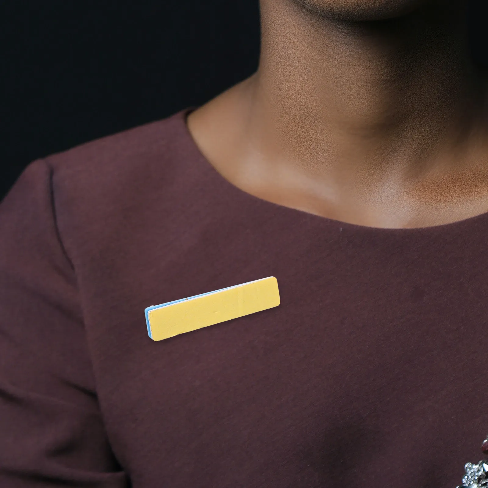 

10Pcs Badge Accessories Double-Sided Adhesive Safety Pin Plastic Chest Buckle Self-Adhesive Id Badge Pin Back for Work Number