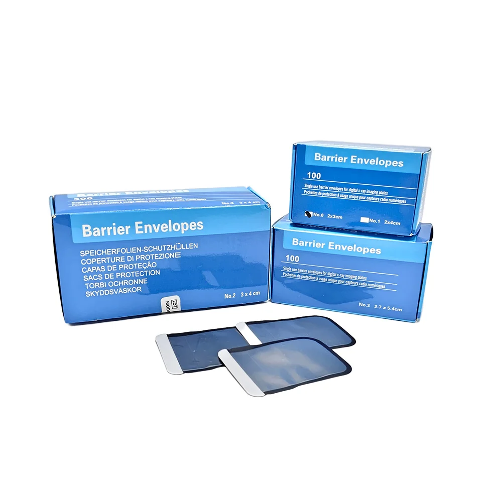 Dental X Ray Barrier Envelopes Size 0 1 2 3 Disposable Imaging Plate Protection Bags Protective Sleeves Dentistry Materials