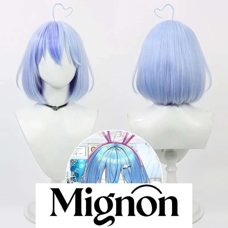 

Hololive VTuber Yukihana Lamy Короткие волосы парик для косплея подарок на Хэллоуин