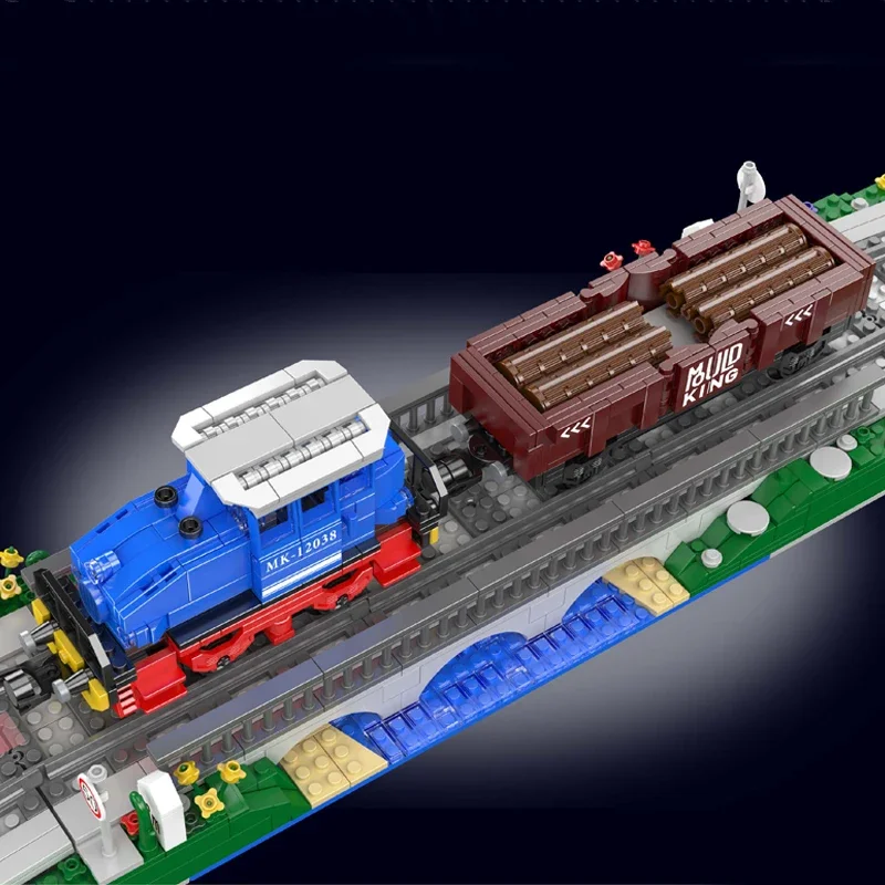 Mould King 12038 Set di costruzione del treno telecomandato con kit di montaggio modello locomotiva ESU KG230 per regali di Natale per bambini