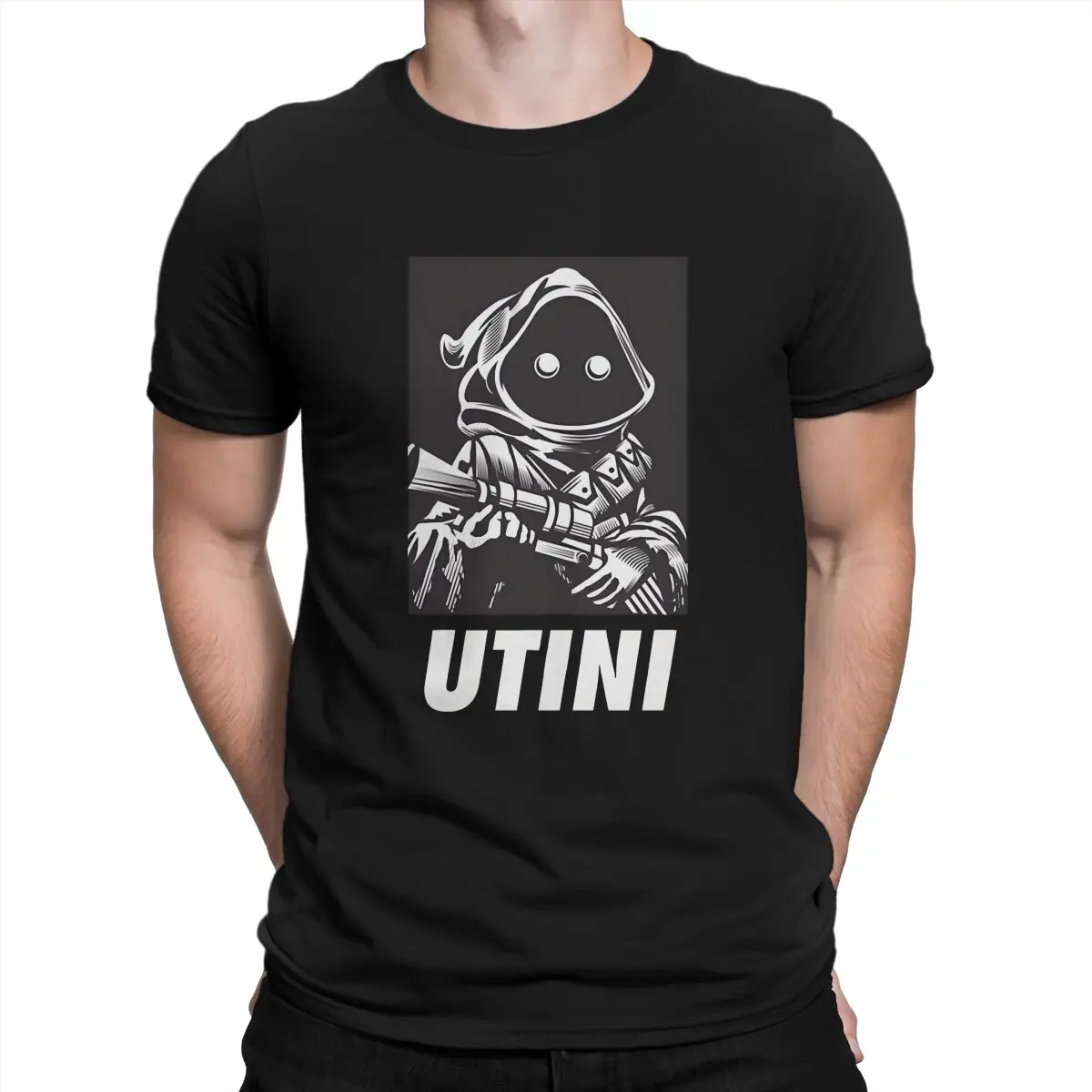 Jawa Utinni Men's T Shirts  Casual Tee Shirt Short Sleeve Crew Neck T-Shirts 100% Cotton Party Tops