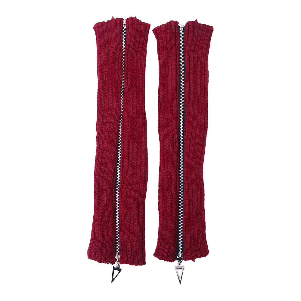 

Solid Color Temperament Boot Socks Personality Korean Style Hosiery Zipper Foot Sock Women Leg Warmers Baggy Knee Sleeve