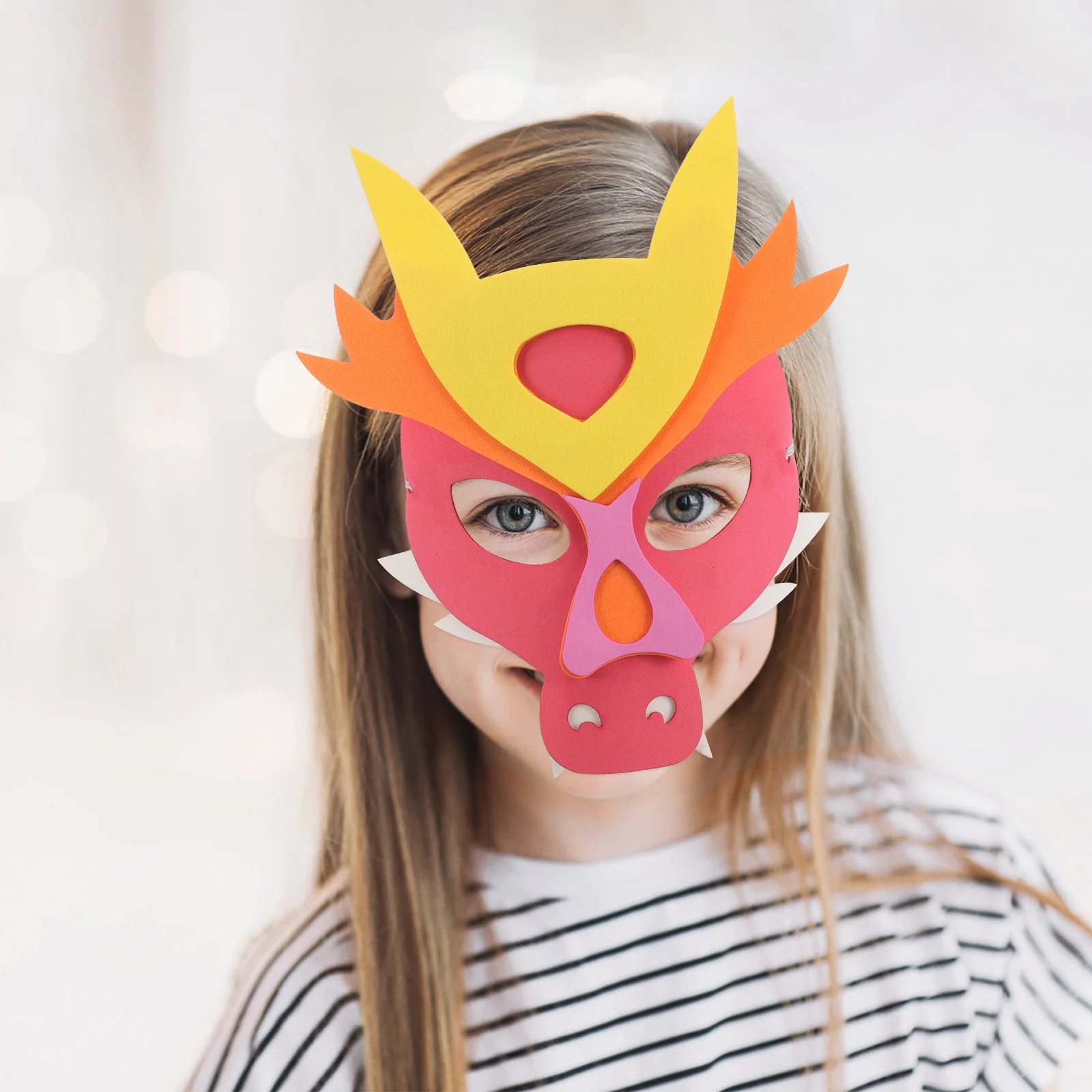 4 Stück Cosplay-Drachenmaske für Eva-Material, lustige Maske für Party, Maskerade, Bühnengebrauch, weich, bequem, leicht