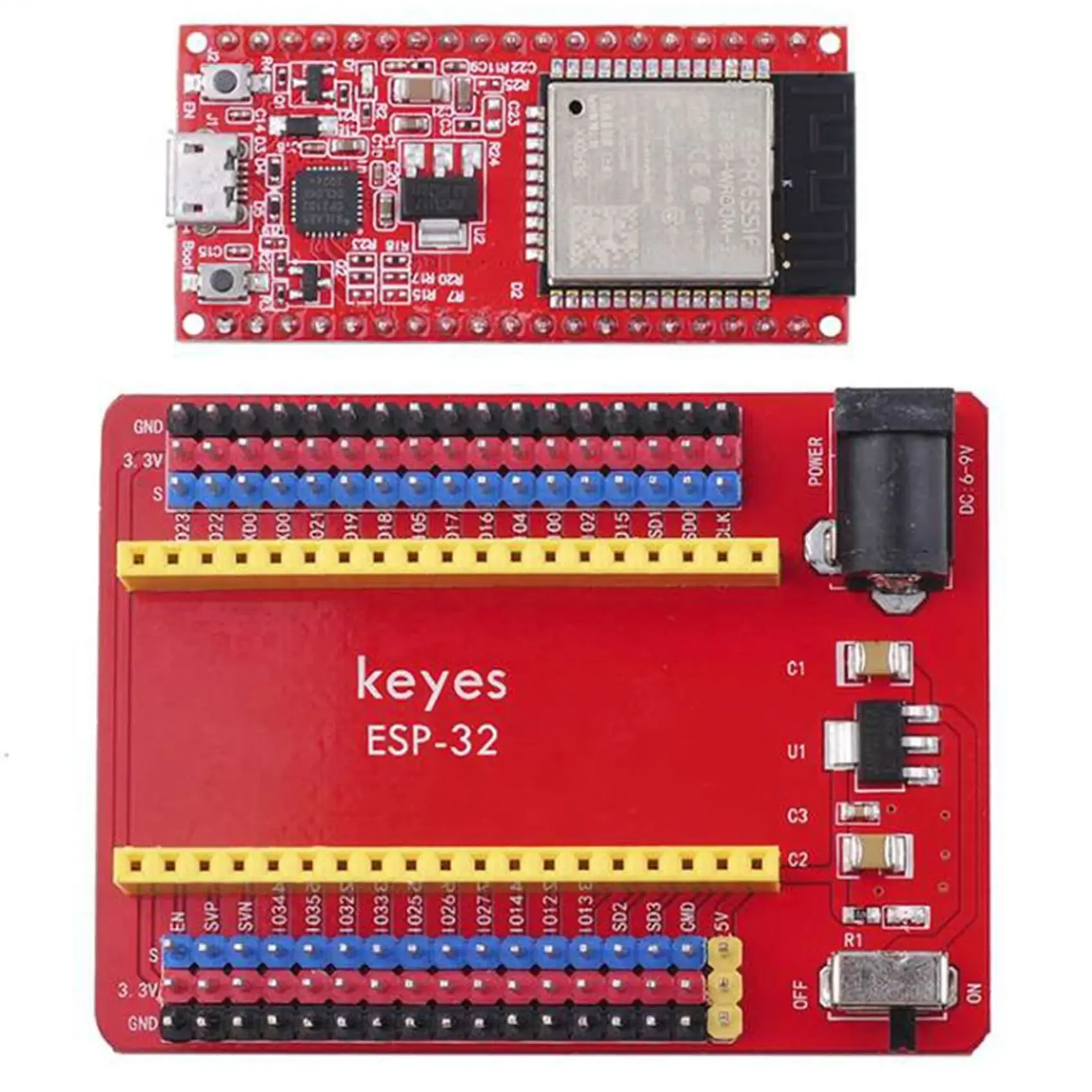 ESP32 Core Development Board ESP-WROOM-32 Module+ESP32-IO Expansion Board for Arduino Raspberry Pi