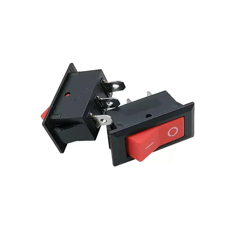 KCD2 3-pin / 2-pin 2-speed boat switch warping switch Red cover without light 6A250V opening 29*13mm