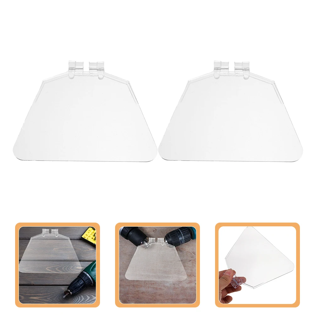 

2pcs Bench Grinder Guard Shield Protective Eyeshield Safety Dust Cover Clear Transparent Shields for Grinders Accessories