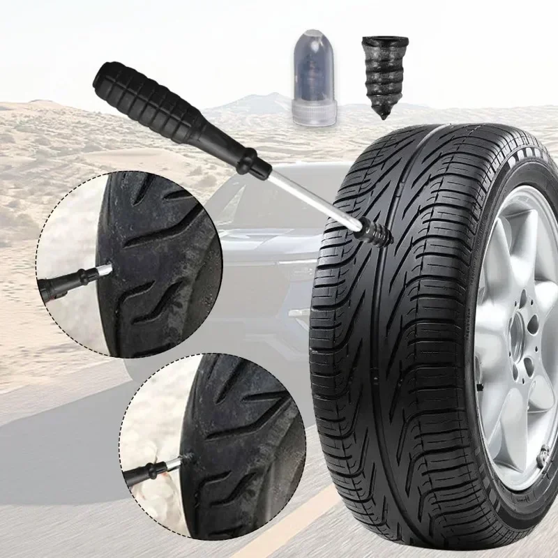 

New Tire Repair Tool Black Soft Rubber Nail Vacuum Tyre Nails Self-Tapping Screw Tire Puncture Repair Car Motorcycle Repair