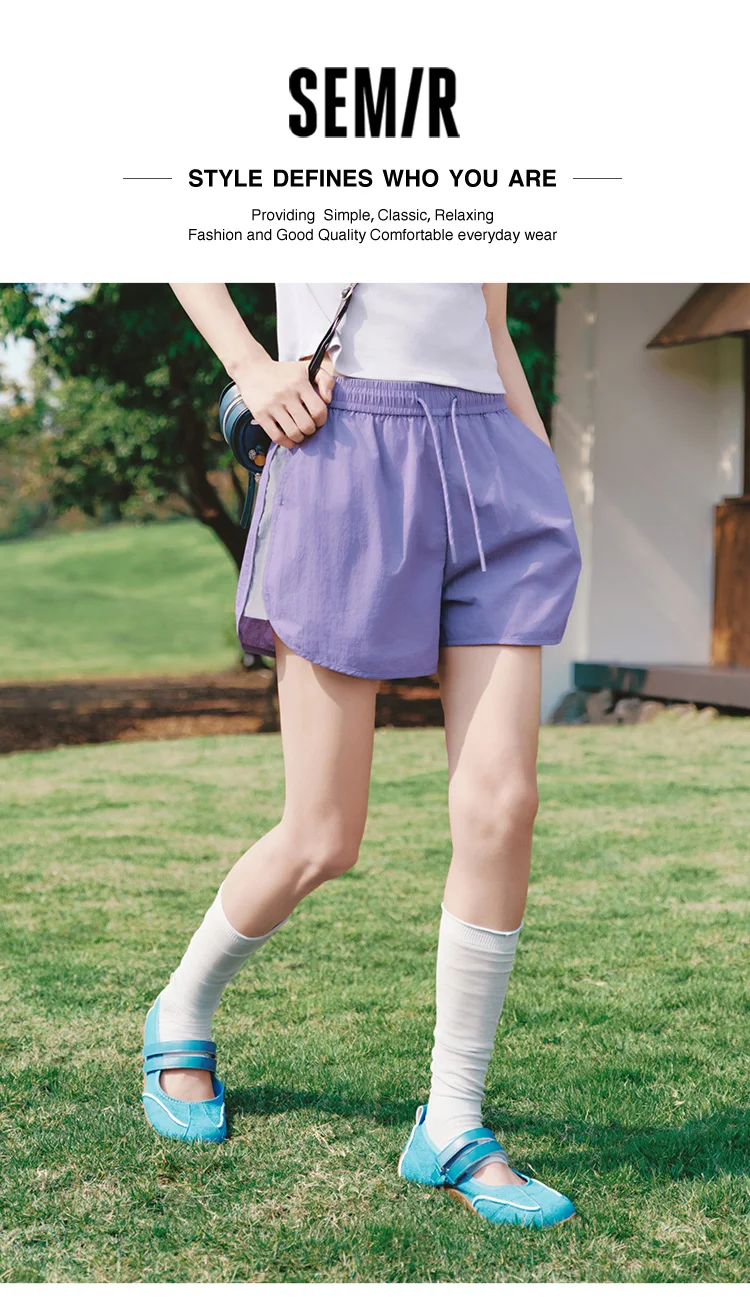 Semir Damen-Hose, lässig, kühles Tragegefühl, Farbblock-Design, locker, feuchtigkeitsableitend, schnelltrocknend, Sommer 2026, Outdoor-Sport-Stil, Top – Detail 1