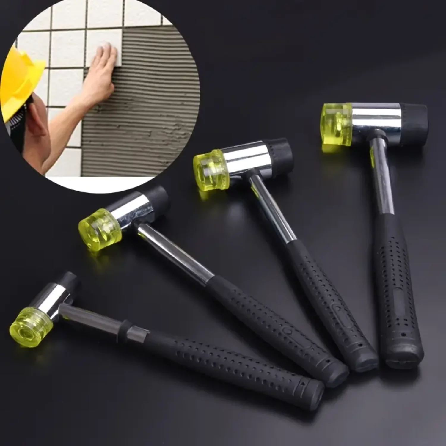 

Двусторонний резиновый молоток с прочной стальной трубкой, противоскользящей резиновой ручкой — идеальный инструмент для установки точных работ