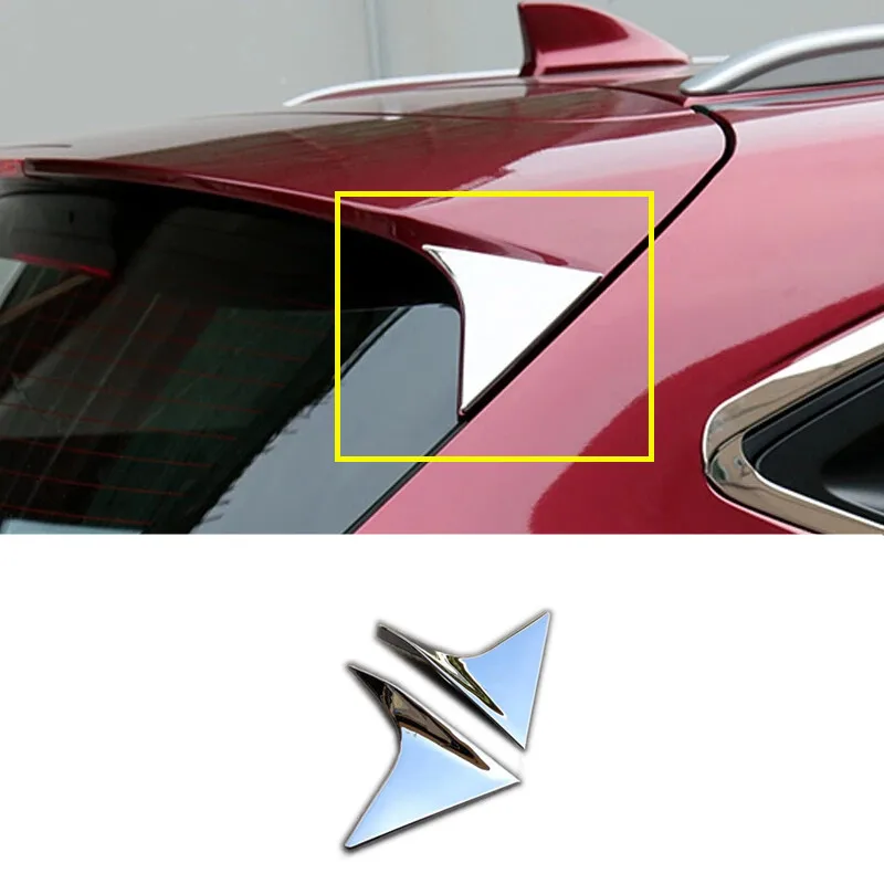 

ABS Chrome Car Rear Spoiler Conner Rear Door cover Decorative Trim For Honda Vezel HR-V HRV 2014-2019 Car Styling Accessories