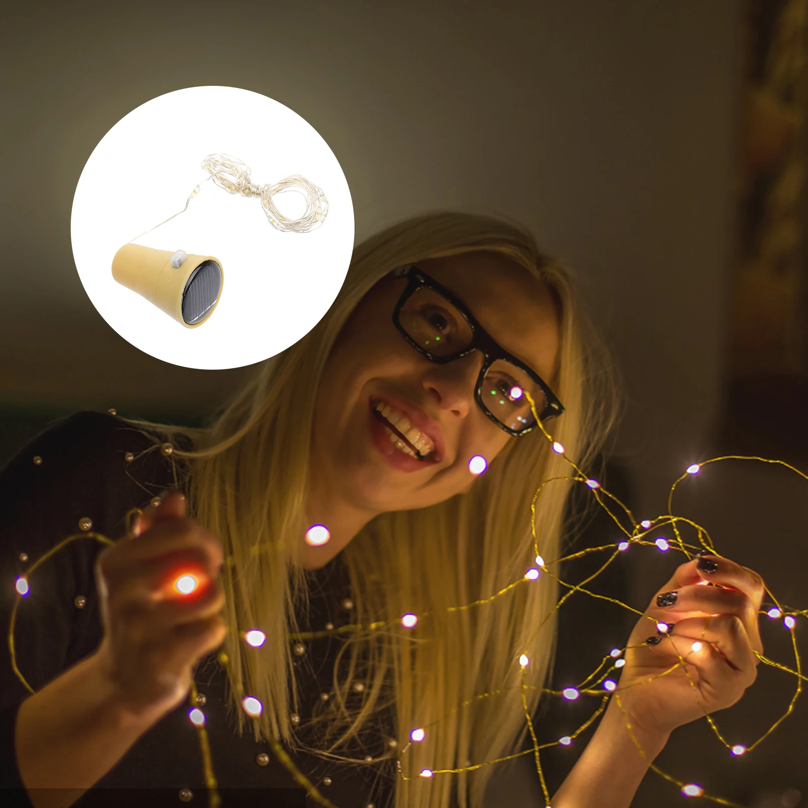 

20 LEDs Cork String Lights Bottle Night Christmas Themed Wire Small for Decoration Wine Bottles