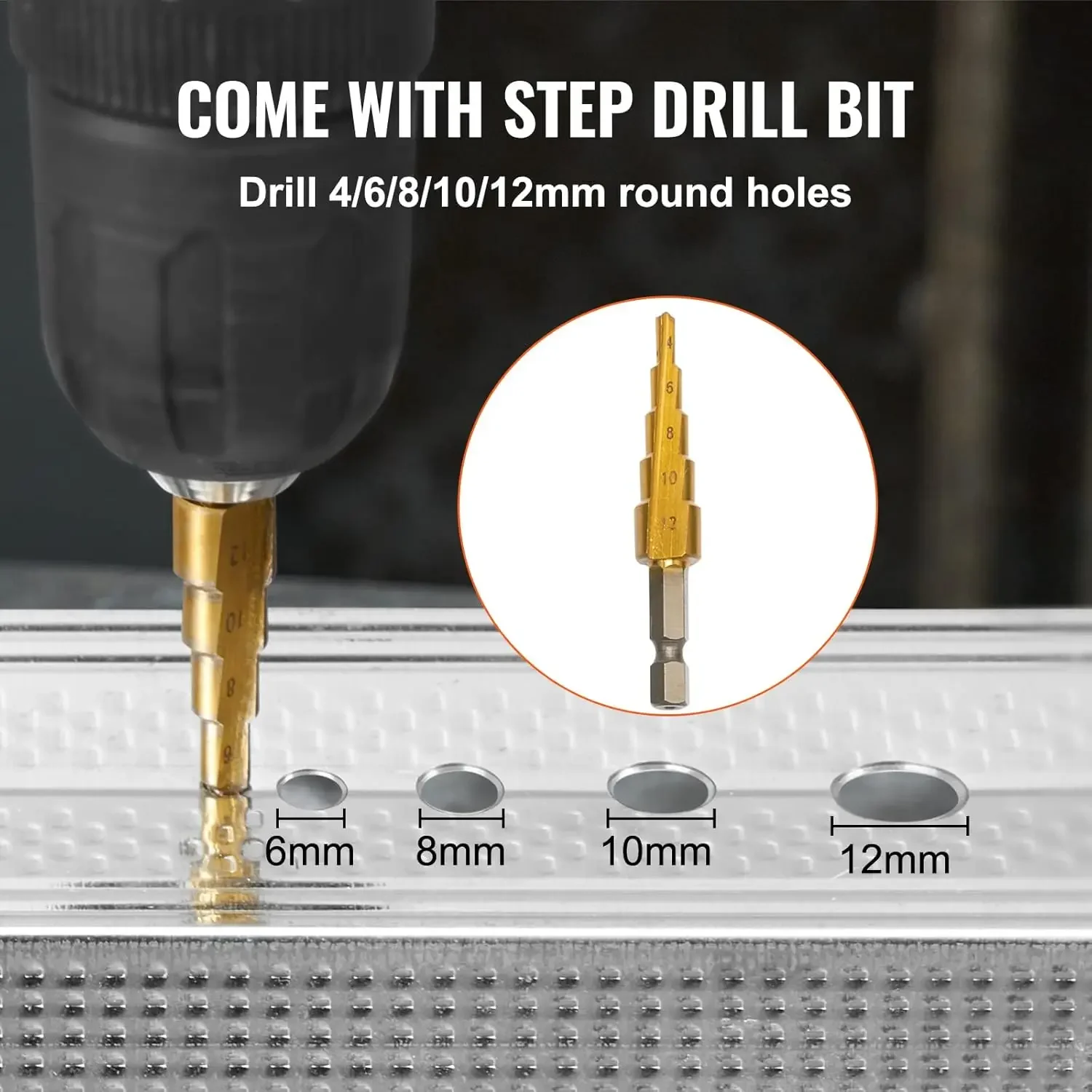 Double Head Sheet Metal Nibbler Cutter, 360 Degree Metal Nibbler Drill Attachment with Extra Punch and Die