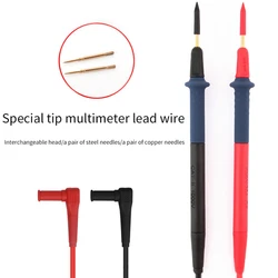 High-Quality Multimeter Test Leads Cable Pen Probe Wire Interchangeable Head Silicone Anti-skid Test Wire Tips