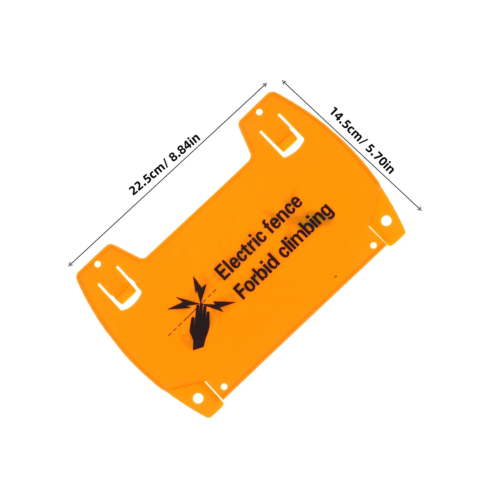 6 قطعة سياج كهربائي تحذير علامة الجهد العالي سلامة البلاستيك مانعة لتسرب الماء لا تسلق علامات للأسوار في الهواء الطلق تنبيه الأمن #3