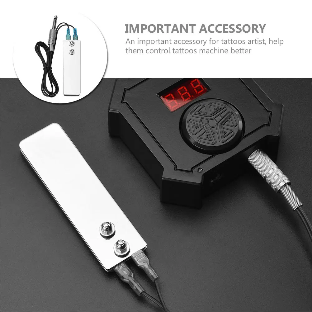 

Rectangular Foot 140cm Silicone Stainless Steel Tattoo Accessories Tattooing Foot Pedal Footswitch for Machine