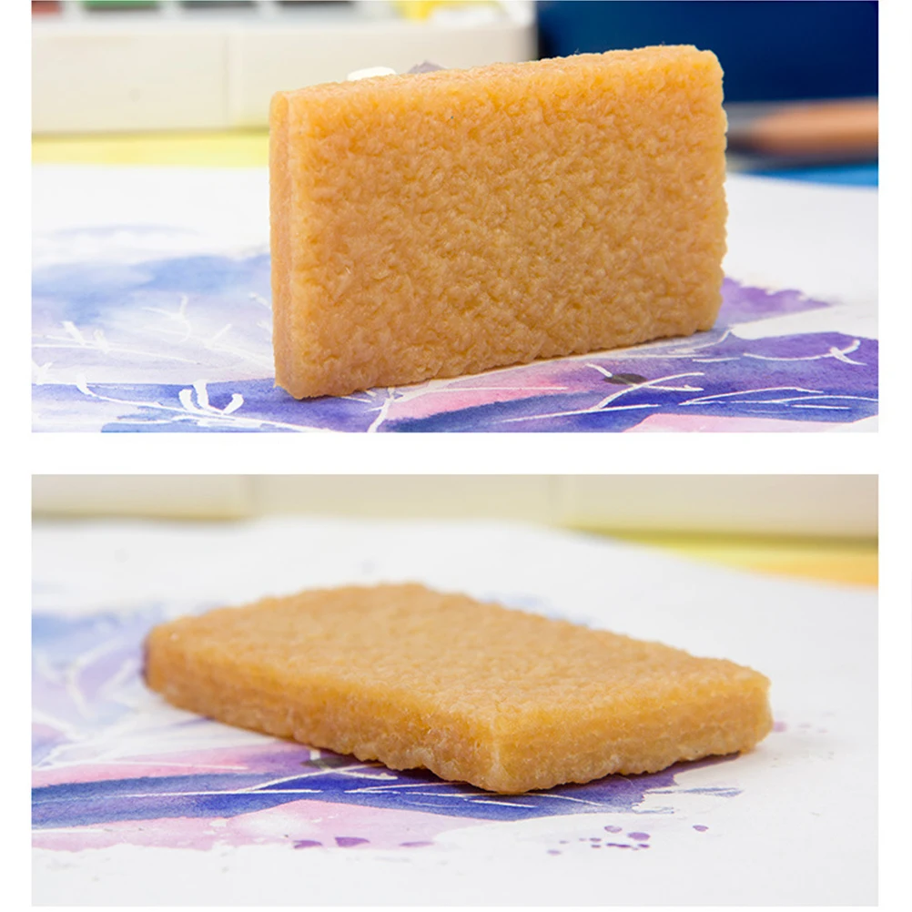 

5pcs Yellow Skateboard Eraser Decontamination Wipe Block Cleaning Glue Rubber Long Lasting Student