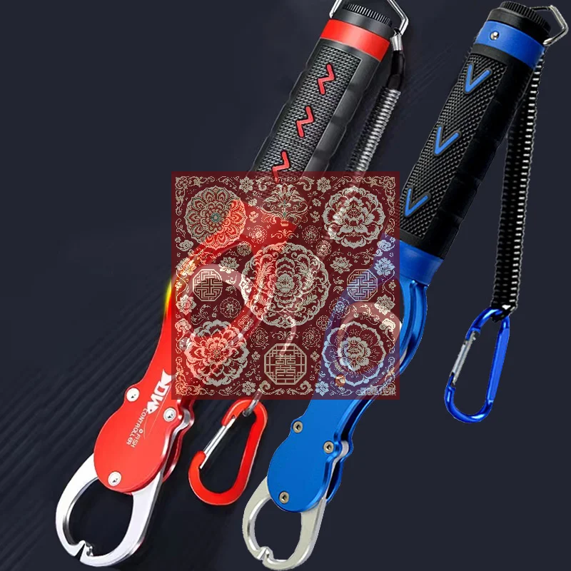 Fishing Gripper Lip Grippers Fishing Fish Grabber Tool Lip Clamp With Weight Scale Anti-Rust For Beginner Fishing Enthusiasts