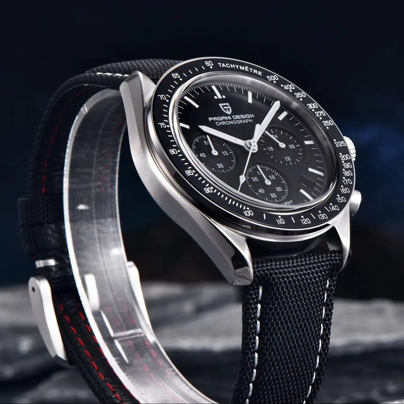 PAGANI DESIGN Quartz Auto Date Speed Chronograph AR Sapphire Mirror Wrist Watch thumbnail 6