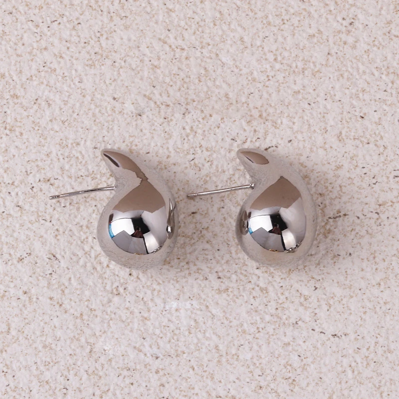 2024 New Arrival Vintage Gold Silver Color Water Drop Earrings for Women Free Shipping Items Jewelry Wholesale E8452 image 4
