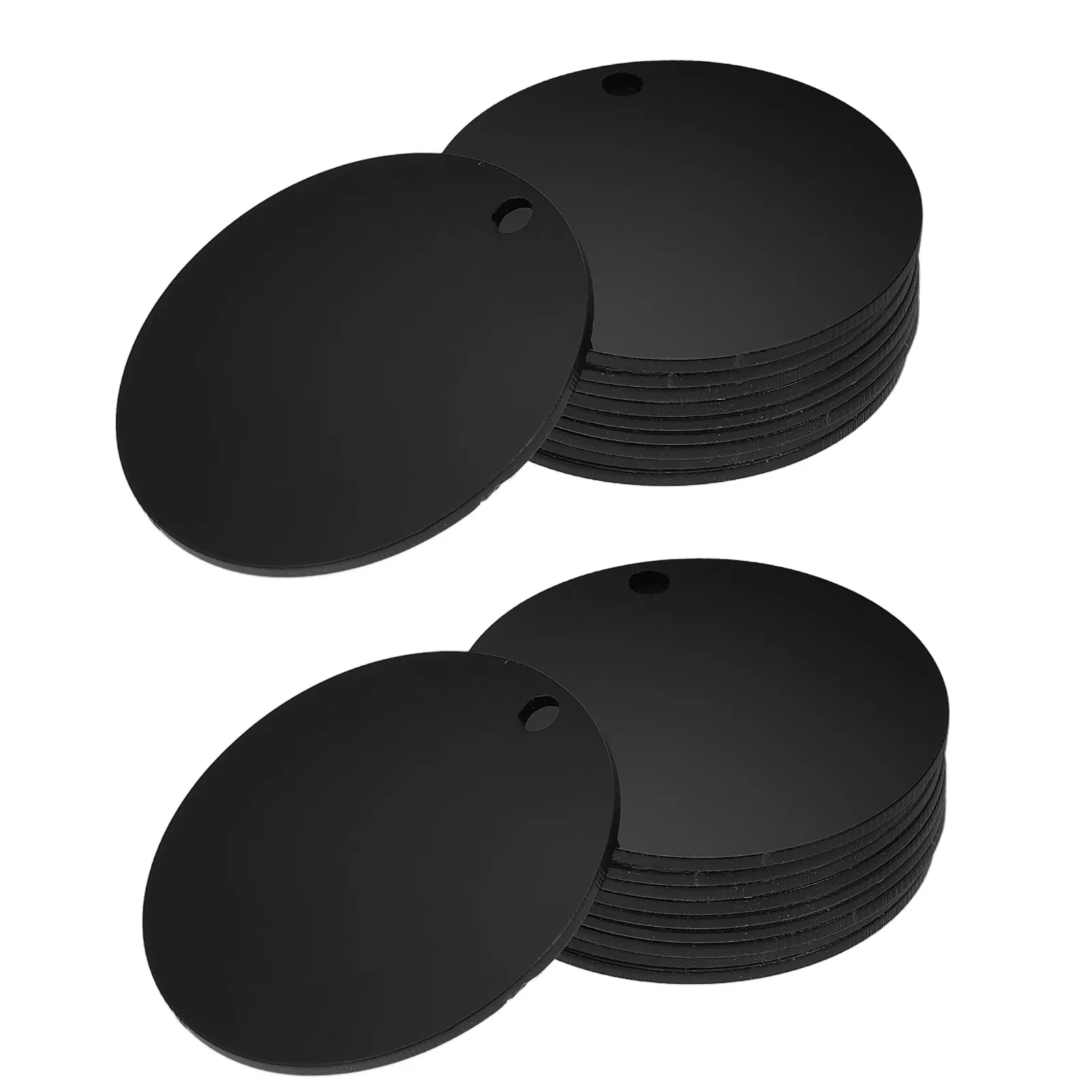 

30 шт. акриловые заготовки, черные мини-круглые двусторонние декоративные акриловые диски «сделай сам», принадлежности для рукоделия, аксессуары для изготовления брелков
