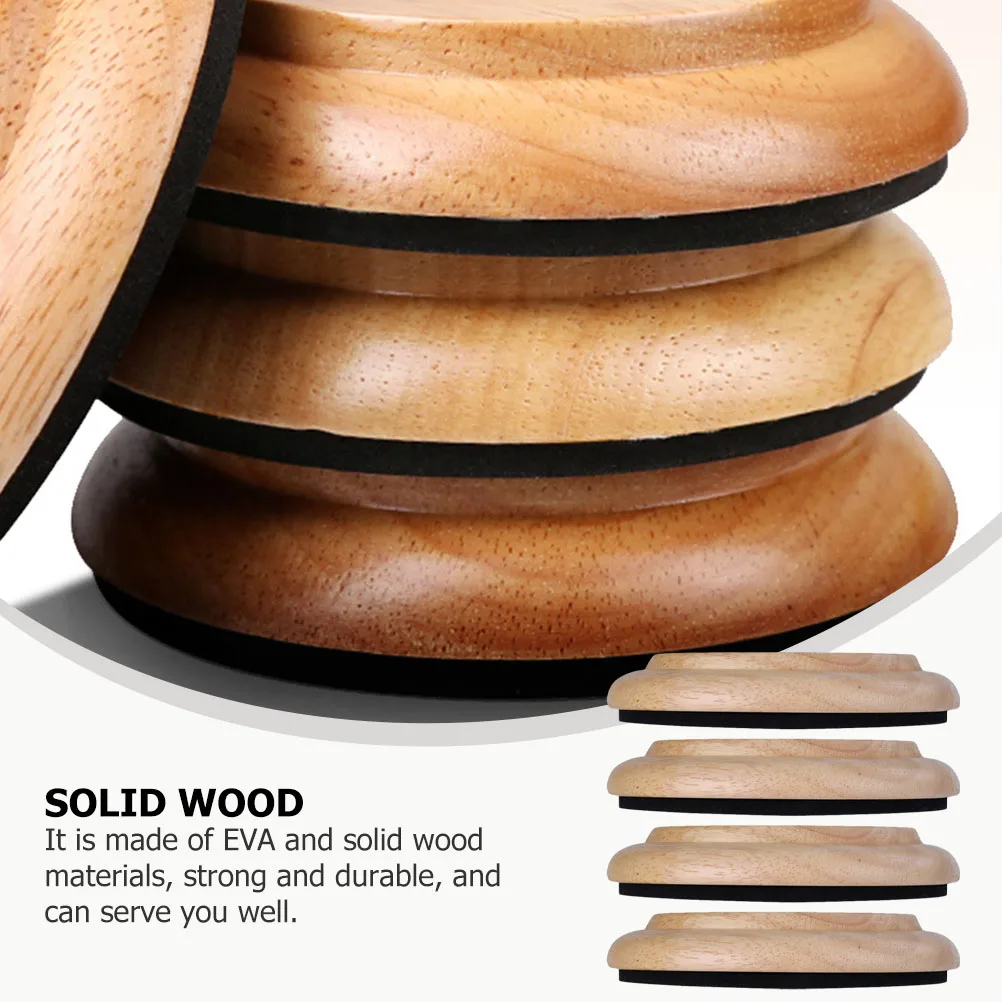 

4Pcs Piano Feet Pads Premium Solid Wood Eva Material Non-Slip Floor Protection Ideal for Piano Leg Protection Use
