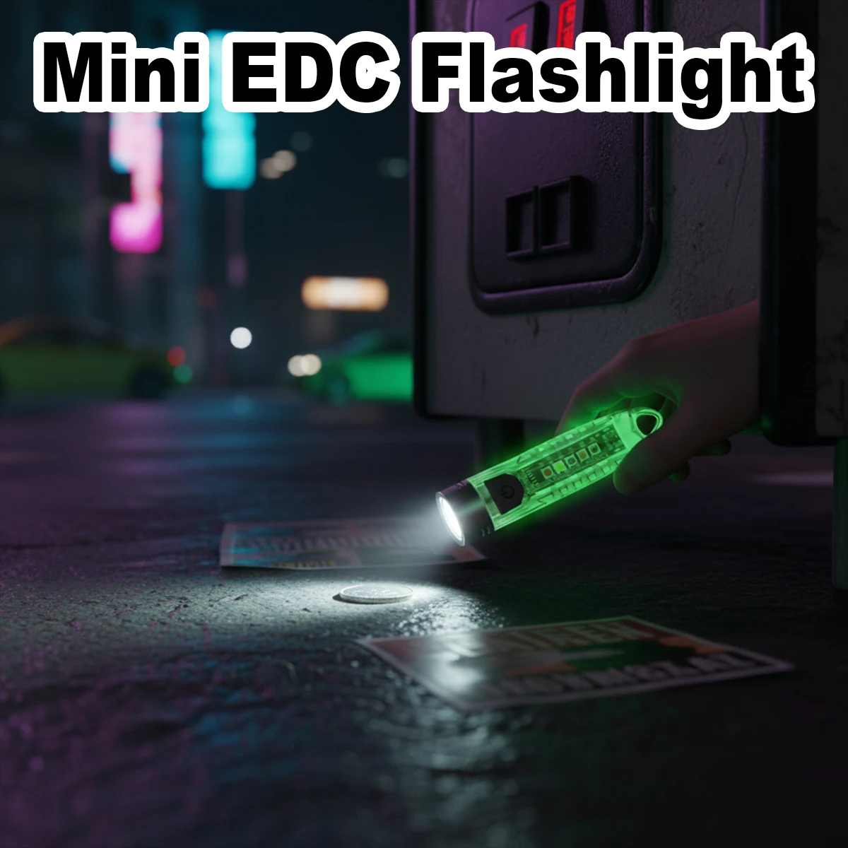EDC Flashlight 400LM Rechargeable Led Torch Uv Small Waterproof Mini Keychain Camping Cob Work Outdoor Bright Portable Emergency