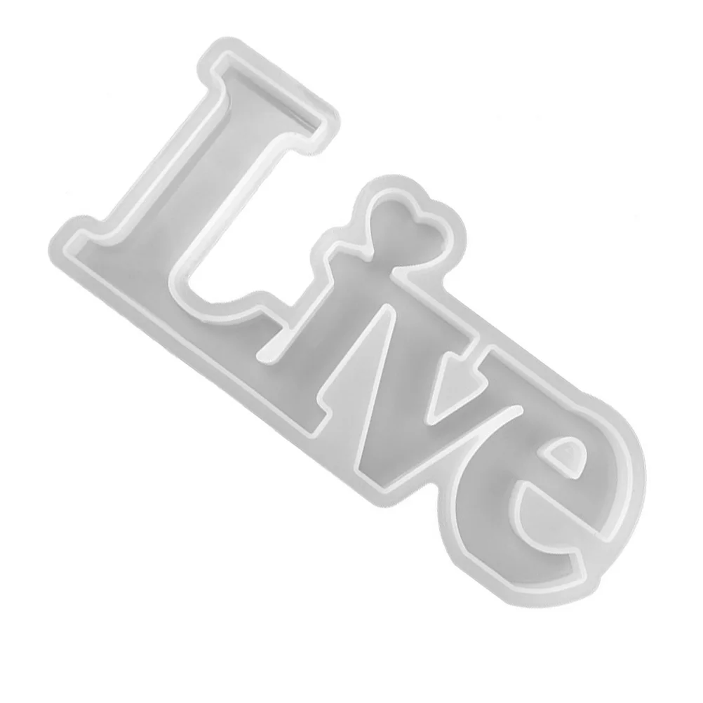 لتقوم بها بنفسك قالب حروف سيليكون كريستال الايبوكسي الحلي اليدوية صنع تخطيط سطح المكتب الإبداعية بالتنقيط قالب الكلمات الإنجليزية