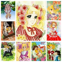 2024 New Japanese Anime Candy Candy Girl Flower Art Diamond Painting Kits Beauty Cartoon Comic Children Handwork Gift Home Decor