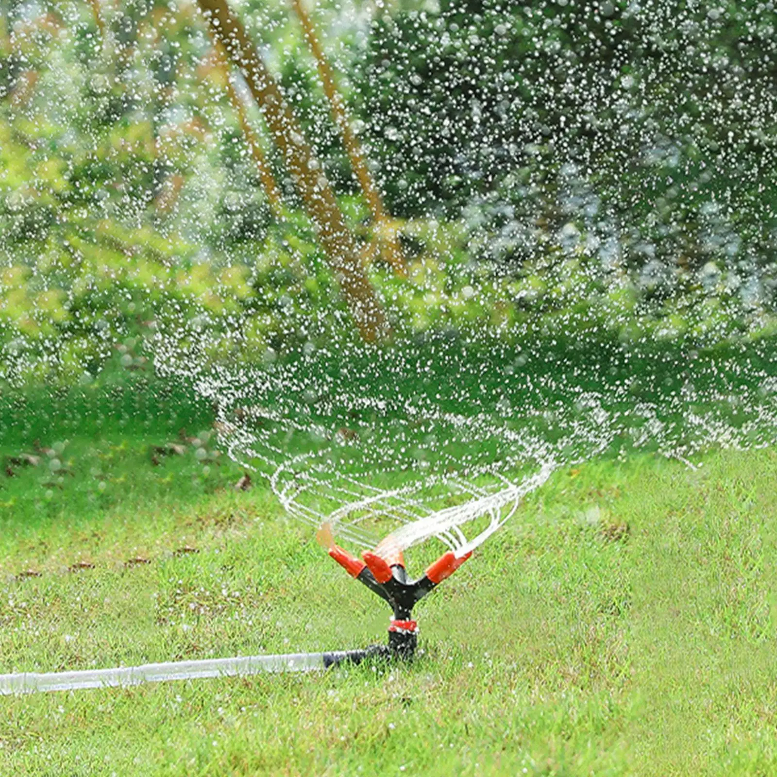 Lawn Sprinkler, Automatic 360 Rotating Fun Oscillating Sprinkler Lawn Irrigation System