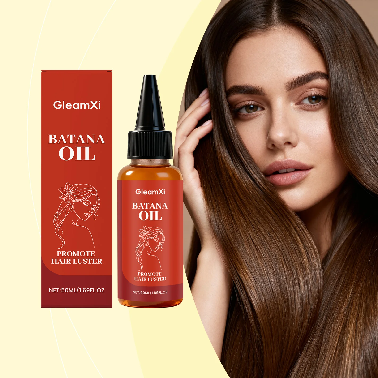 

Batana Hair Essential Oil Anti Loss Inproving Dryness Split End Frizz Repairing Moisturizing No-Rinse Nourishing Hair Care Serum