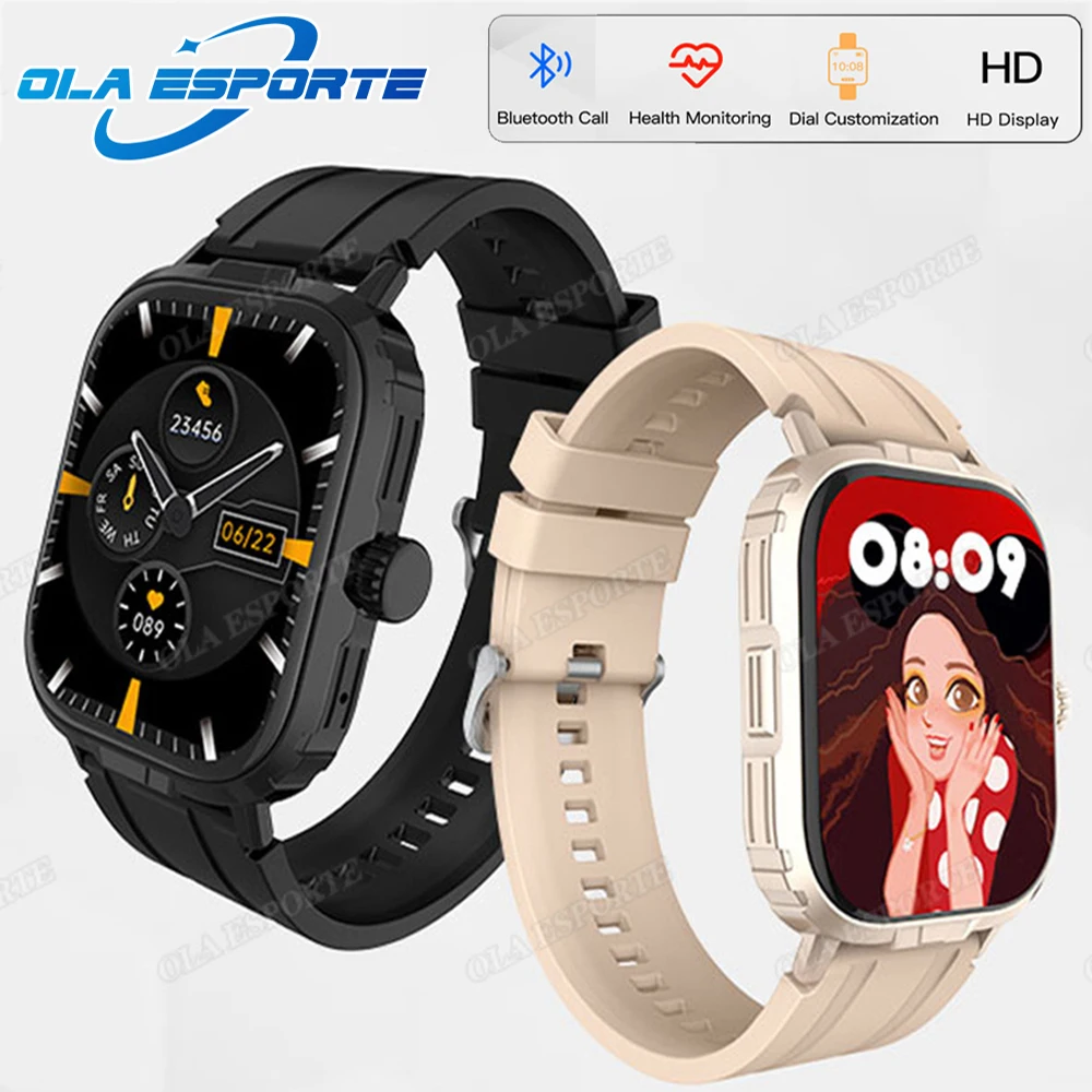 

Новые умные часы с Bluetooth для вызова для Xiaomi, военные умные часы, уличные водонепроницаемые GPS, спортивные треки, монитор здоровья, 1,85-дюймовые часы