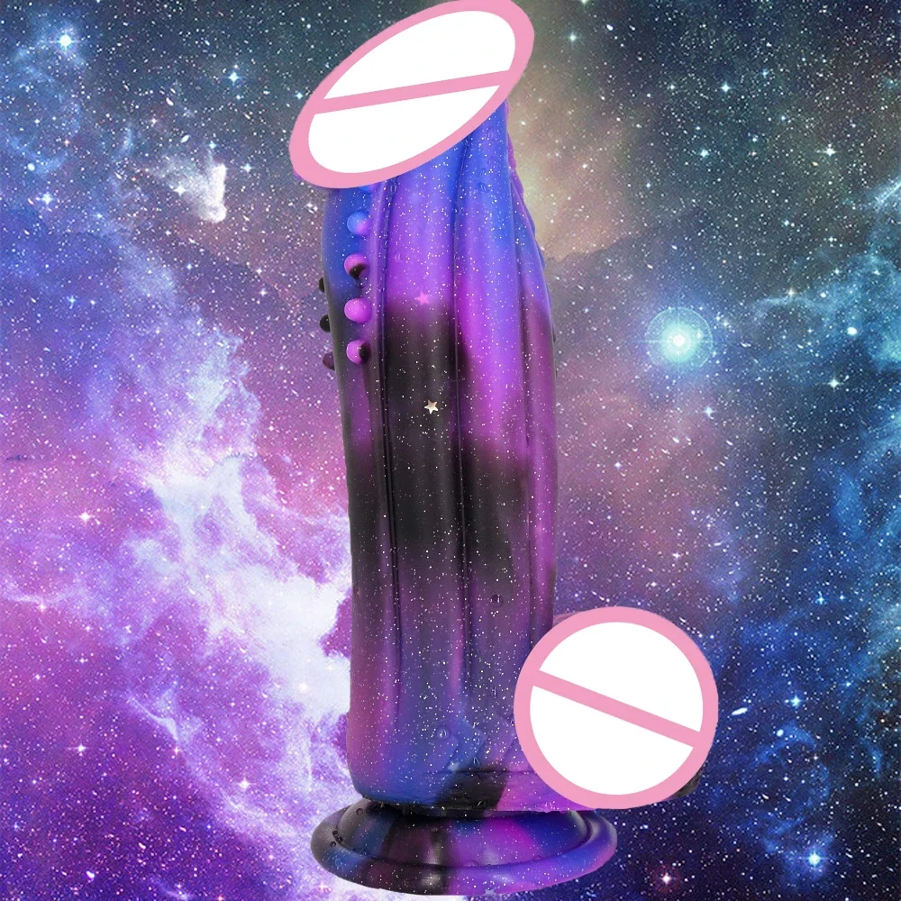 

Soft Starry Sky Dildos Huge Silicone Realistic Monster Dildos with Suction Cup Juguetes Para Adulltos Divertidos Sex Toi for Man