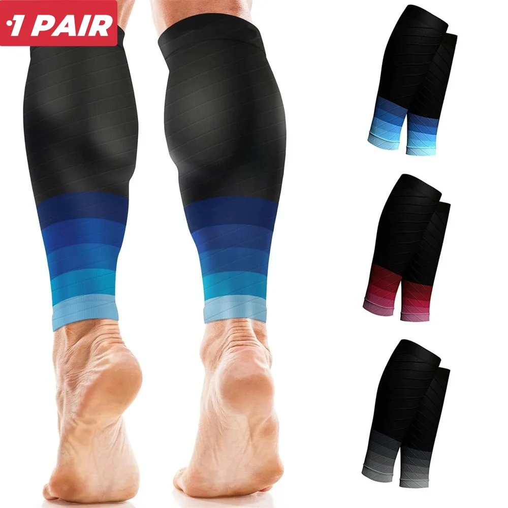 1Pair Calf Compression Sleeve Running Leg Compression Sleeve 20-30mmHg Shin Splint Footless Compression Socks for Running Nurses