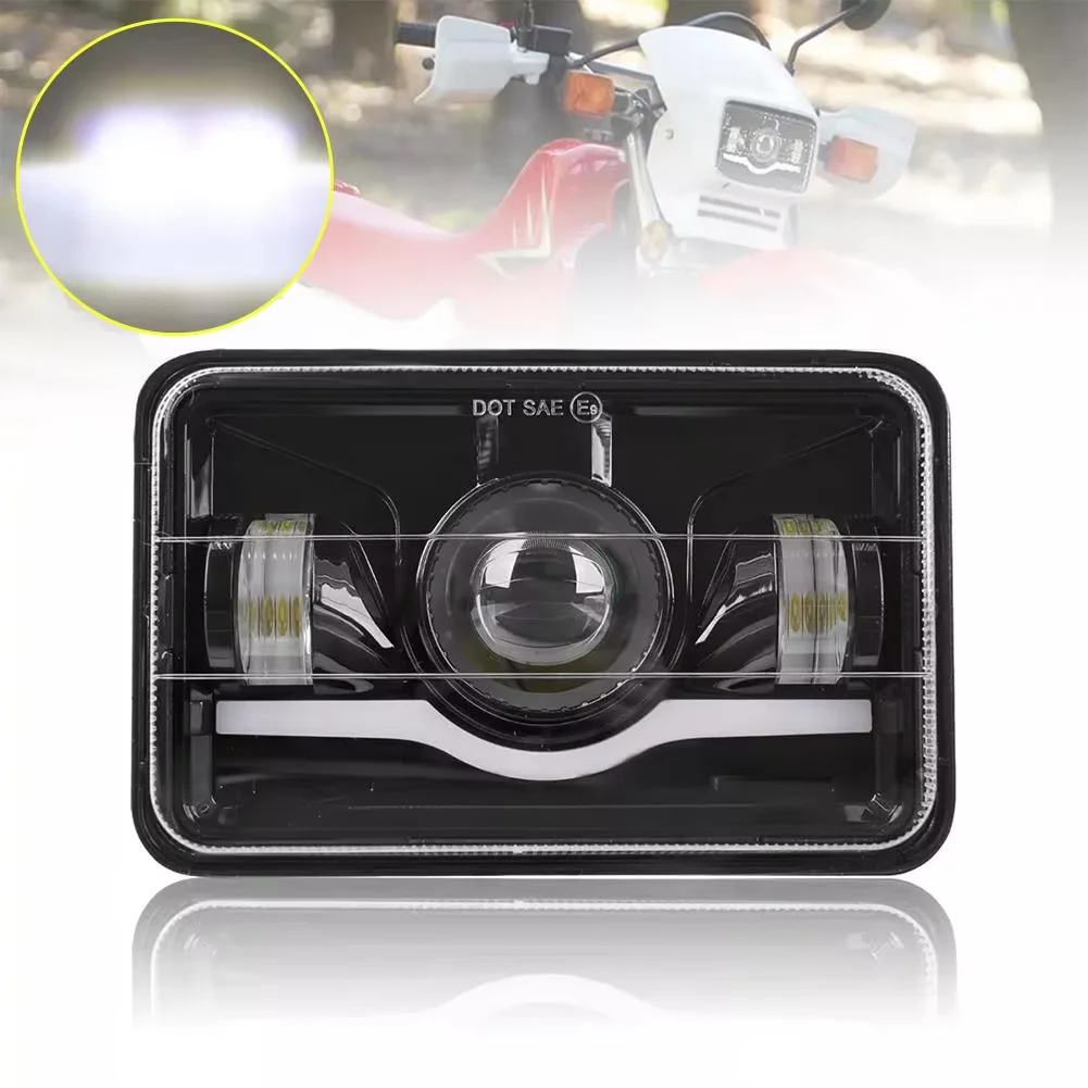 Square LED Headlight With DRL Daytime Running Light High Low Beam LED Headlamp For Honda XR650L 1993-2013 XR250L XR650R XR400R