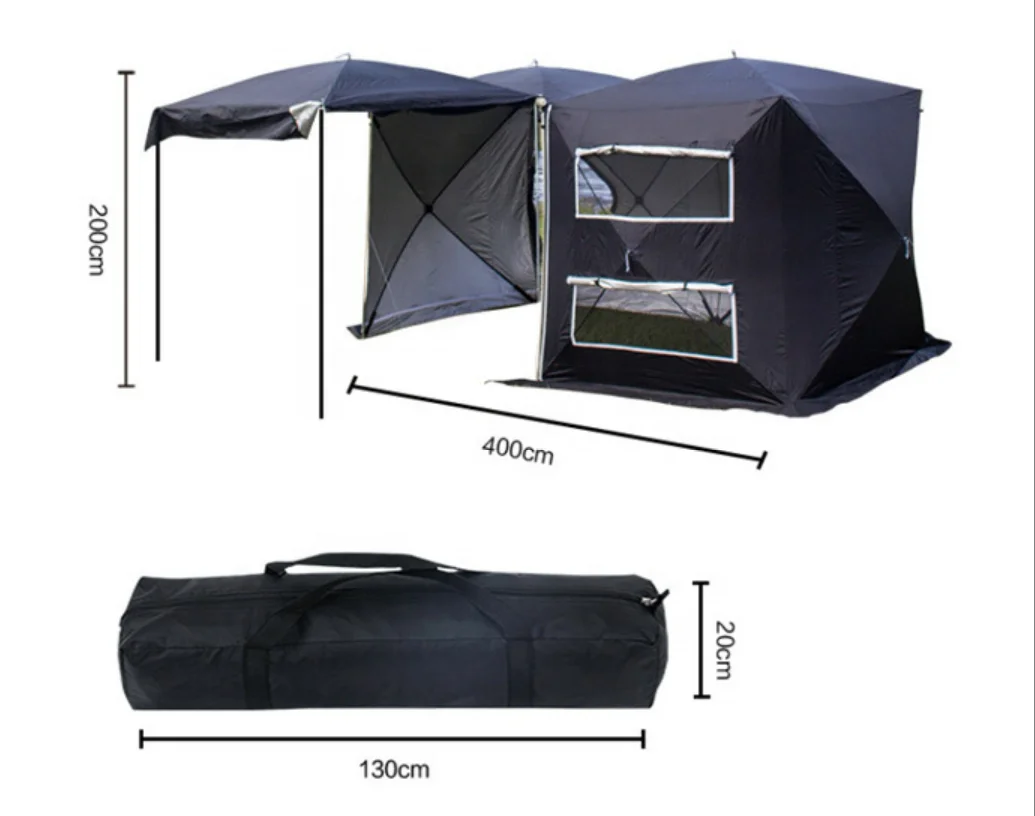 Outdoor New Design Camping SUV Tailgate Tent Foldable Portable Car Rear Tent SUV Tent House for Family Camping High Quality