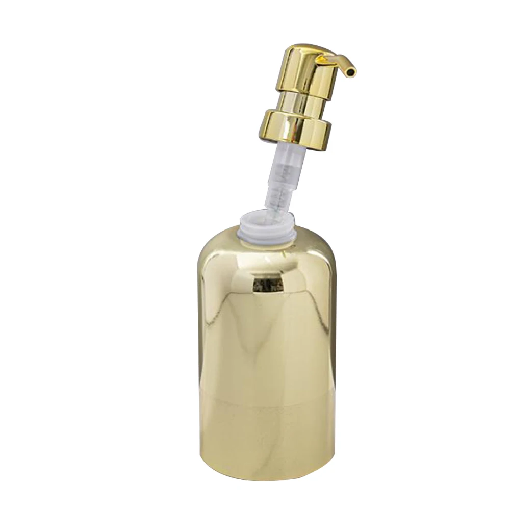 

Stainless Steel Golden Soap Dispenser Empty Hand Pump Bottle for Bathroom Kitchen Shampoo Body Wash Liquid Container