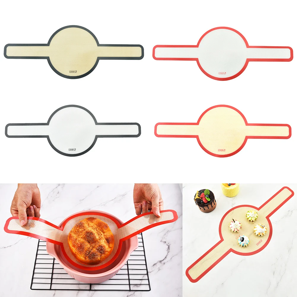 

Утолщенный силиконовый коврик для замеса с длинной ручкой, коврик для выпечки хлеба, инструмент для выпечки, утолщенный силиконовый коврик для замешивания с длинной ручкой, хлебный бенкин