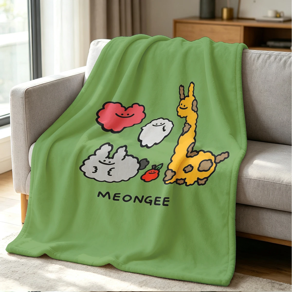 Cute Buddy Blanket Soft Cozy Throw for Sofa Bed Festive Holiday Decor Gift for Kids and Adults,Lightweight and Warm