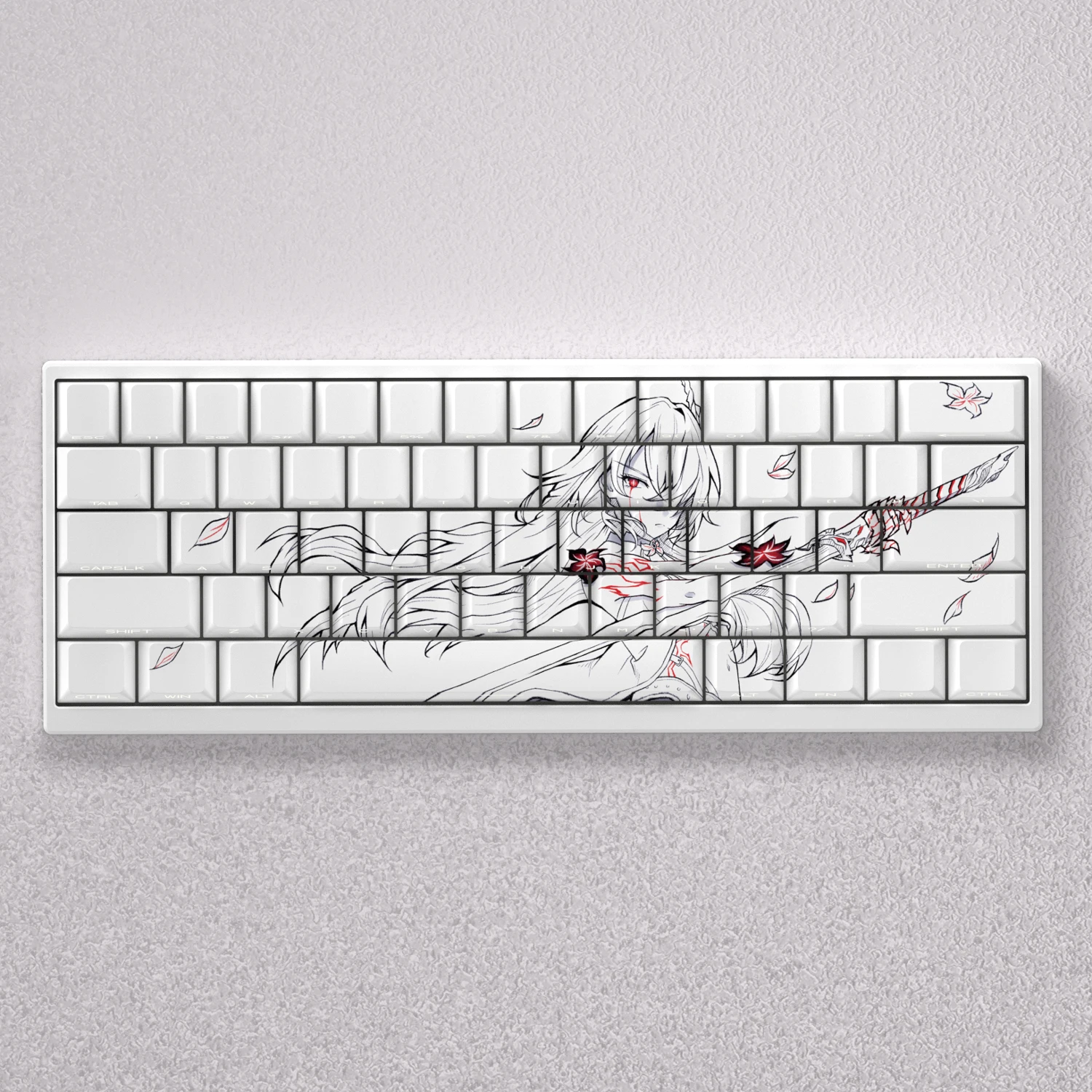 

98 Keys Acheron Keycaps Anime Key Cap Set Cherry PBT Side Print Translucent for Mechanical Keyboard wooting61 MCHOSE X75