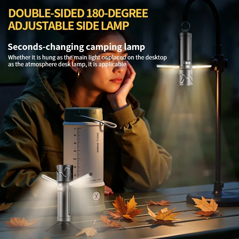

F450 30W LED Ultra Bright Long Range Flashlight with Side Light 5500mAh Aluminum Alloy Power Bank Digital Display White Laser