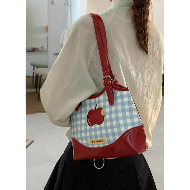 

Korean Niche Underarm Bag for Women 2025 New Fashion College Style Large Capacity Tote Bags