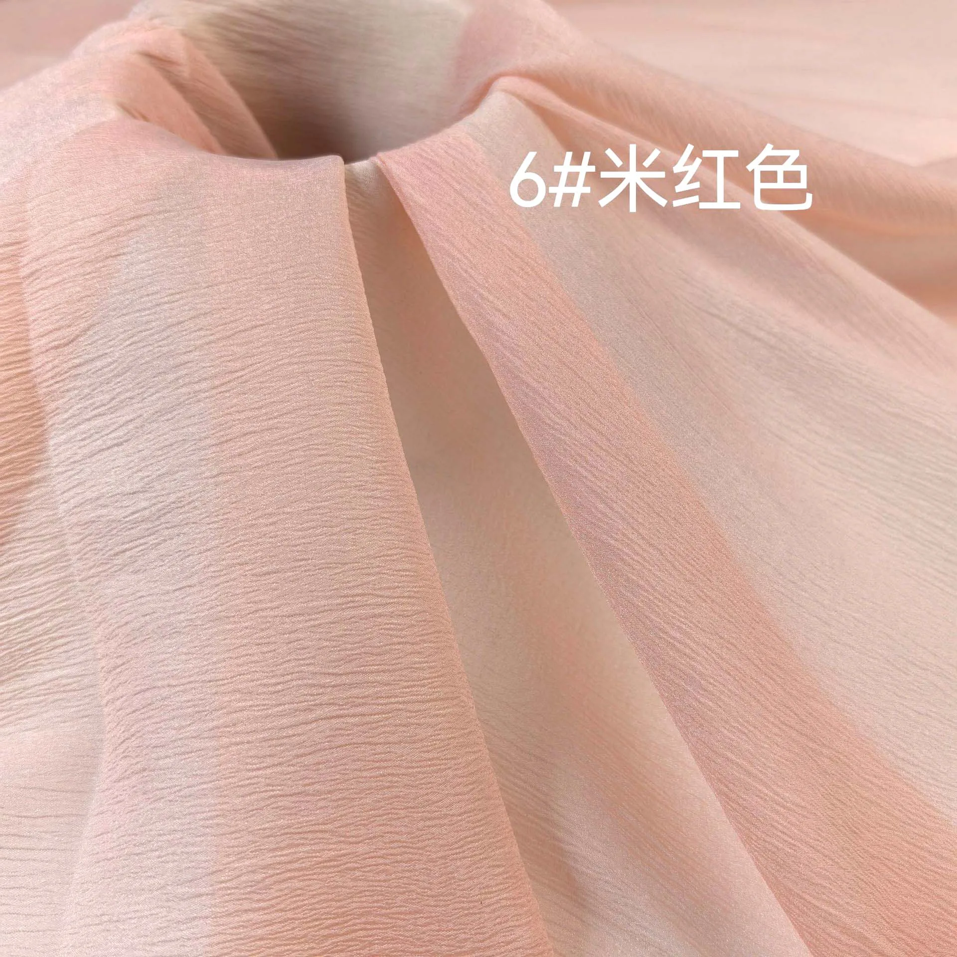 Vintage gerimpelde organza bubble zand zachte comfortabele unieke kleur ademende praktische stof voor high-end avondjurkjurk