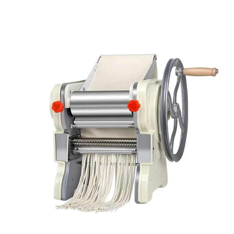 Manual Noodle Maker Machine Stainless Steel Hand Crank Pasta MakerWith Noodle Cutter Integrated Design for Dumpling Wrapper Home