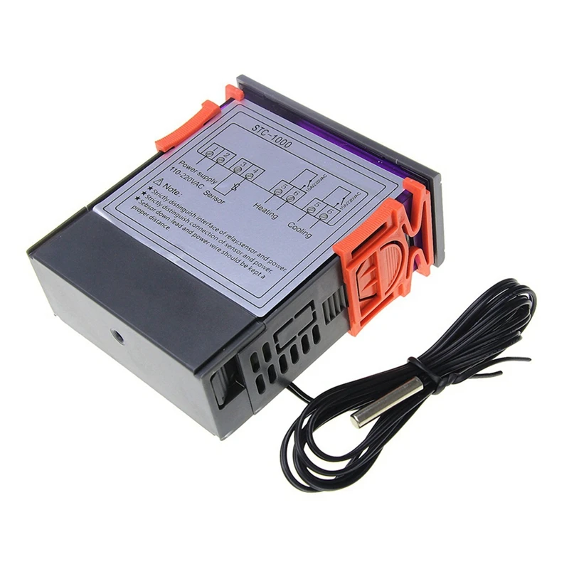 Controlador de Temperatura LED Digital Relé, Termostato, Termorregulador, Aquecedor, Congelador, Geladeira, STC-1000, AC, 110-220V, 10A