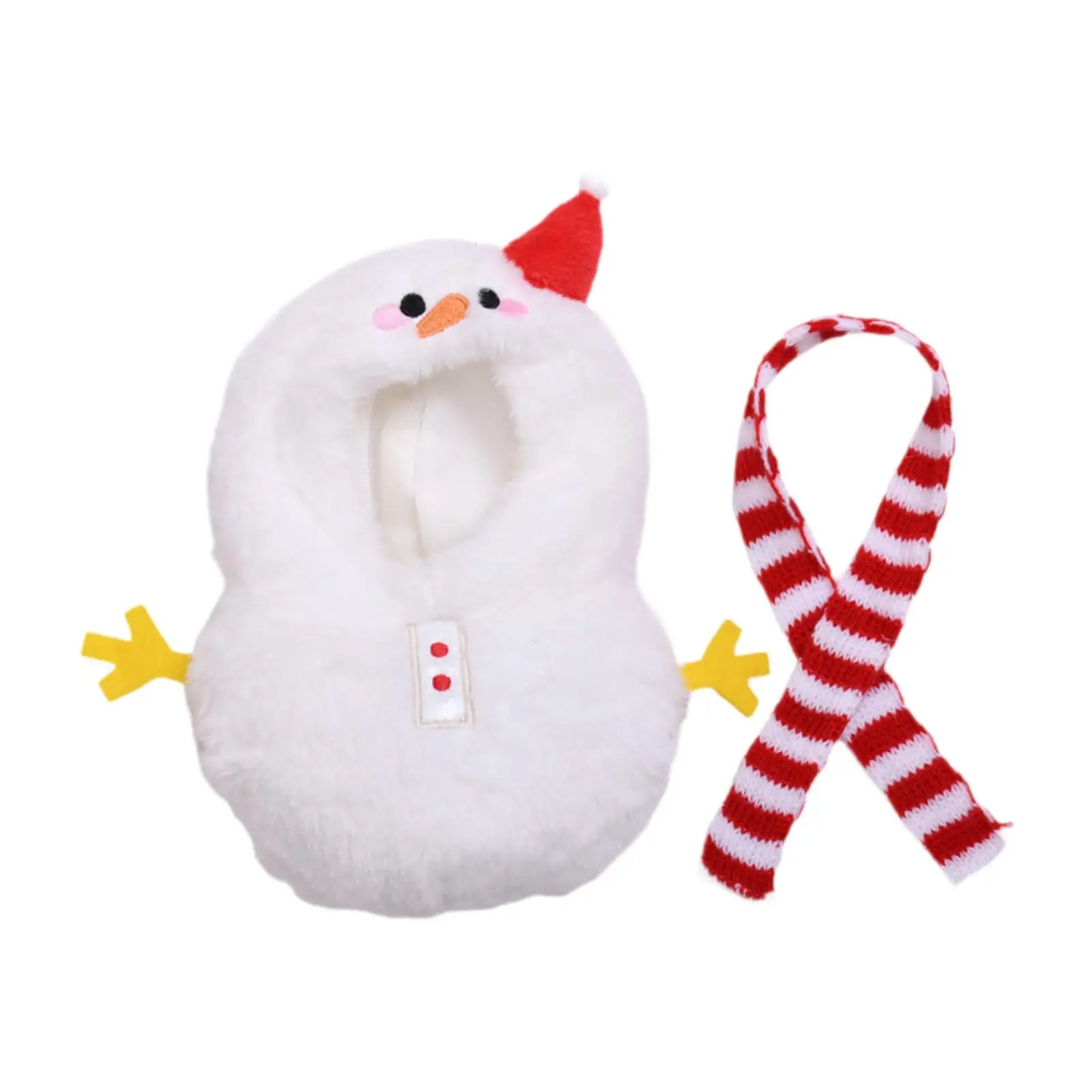 

Miniature Doll Clothes Christmas Snowman Costume DIY Doll Toy for 15cm Dolls