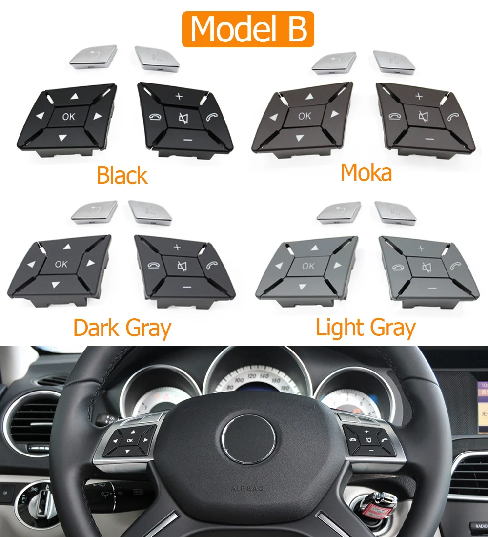 Car Steering Wheel Menu Control Switch Button For Mercedes Benz C E A GLK CLS Class W204 X204 W212 W218 W156 W176 W117 W172 W246