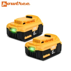 Powtree 4000/6000mAh 18V/20V do obsługi Dewalt akumulator do DCB180 DCB181 DCB182 DCB201 DCB201-2 DCB200 DCB200-2 DCB204-2