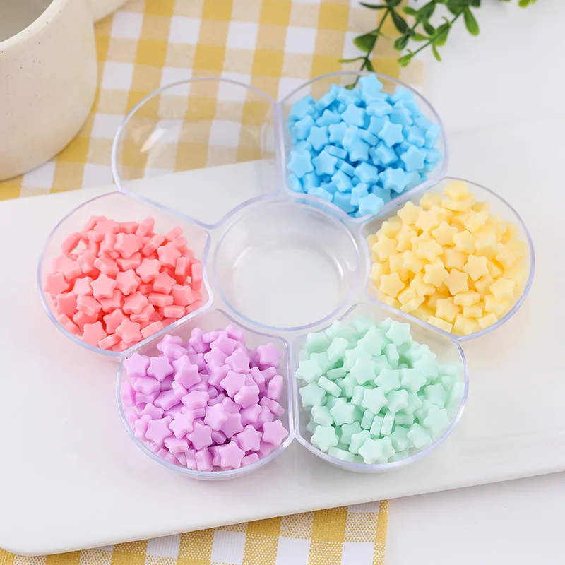 

20pcs Fake Star Candy Artificial Candy PVC Simulation Candy Food Play DIY Clay Cream Home Decorations Doll Accessories Decor