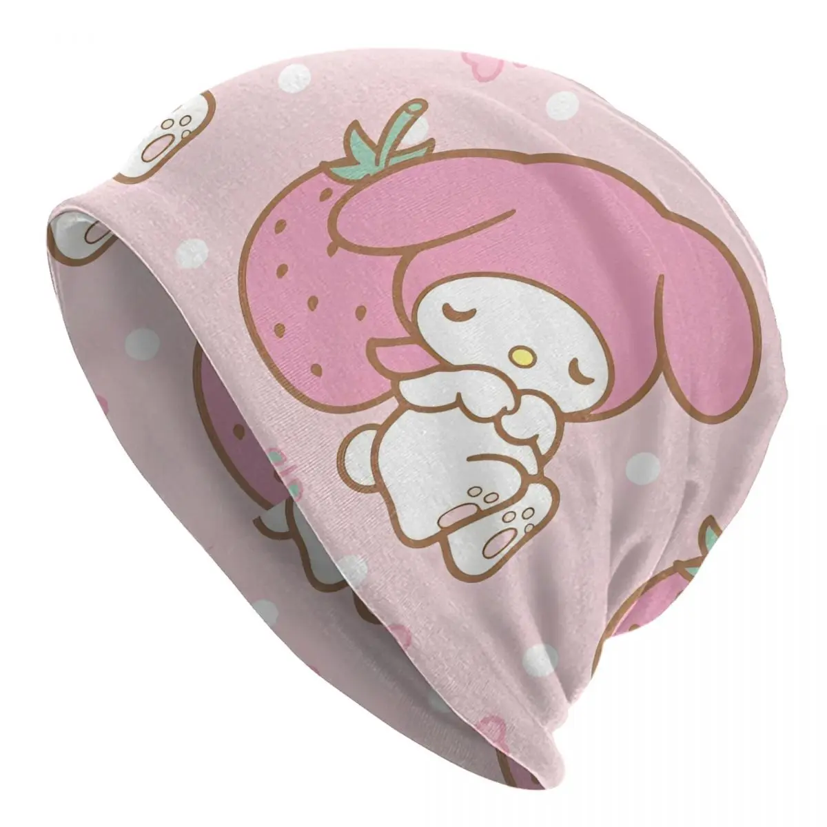 

Kawaii Aesthetics My Melody Bonnet Hats Winter Street Skullies Beanies Hat Sanrio Cartoon Unisex Summer Thermal Elastic Cap