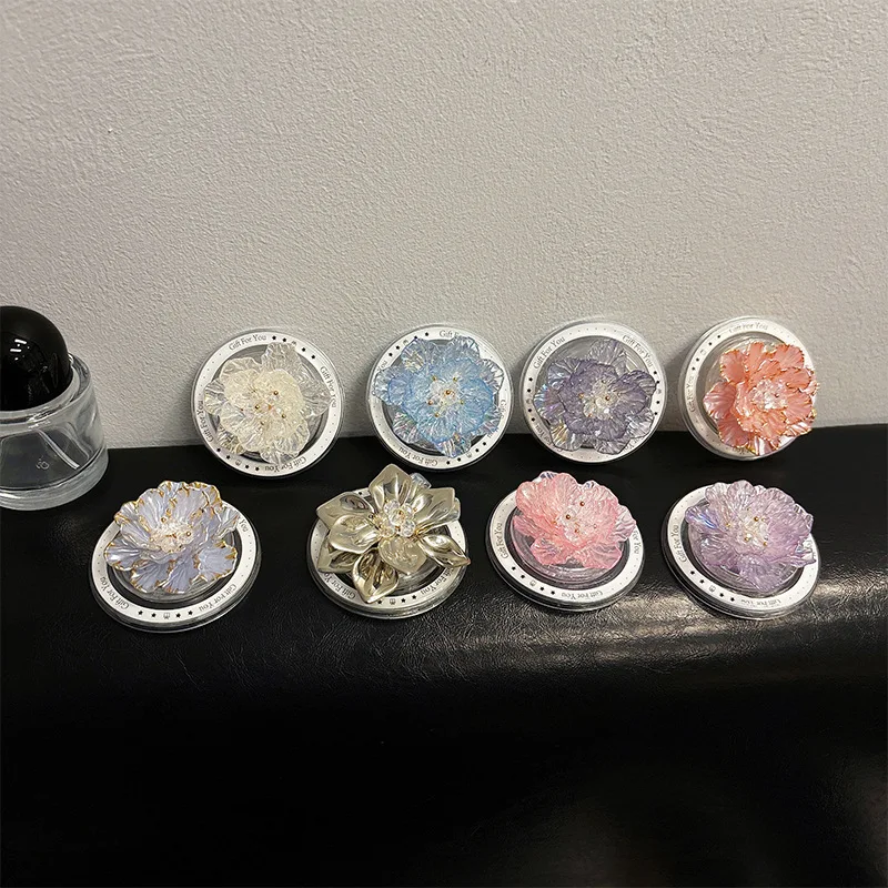 حامل هاتف ريترو ثلاثي الأبعاد على شكل زهرة لهاتف Magsafe المغناطيسي Griptok Grip Tok Stand لهاتف IPhone لحامل حافظة سامسونج القابل للطي